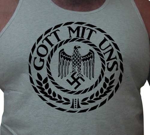 Gott Mit Uns (Swastika) tank top (black ink)