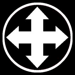 (20) Arrow Cross stickers