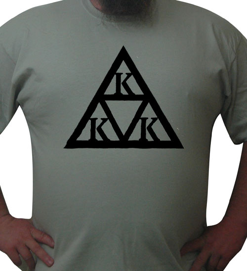 Ku Klux Klan (KKK) Triangle t-shirt (black ink)